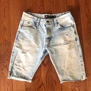 Light Wash Denim Shorts